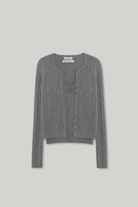 【ELBORN】Lace Wool Knit Cardigan Set-up