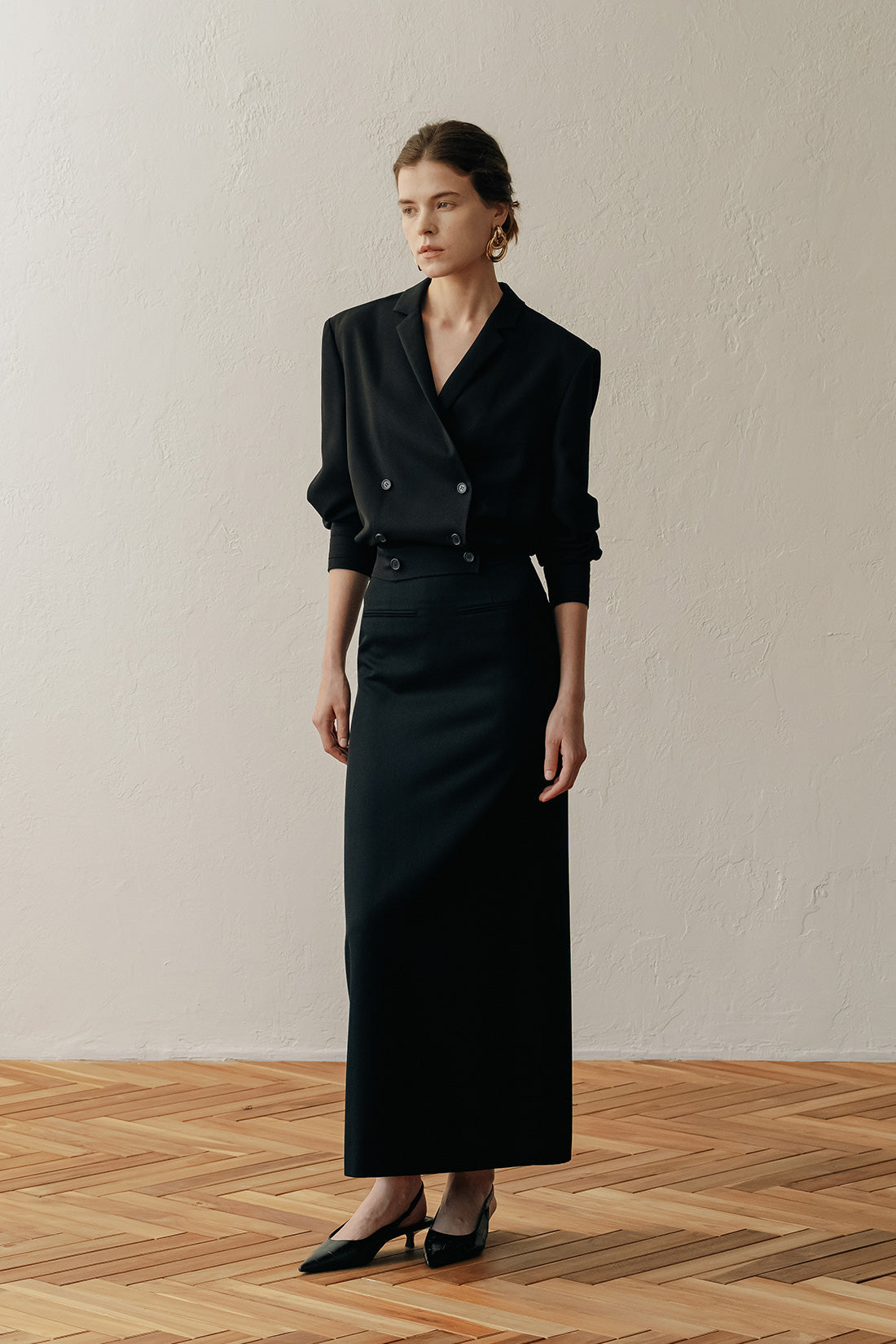 【ELBORN】Elize Wool long Skirt