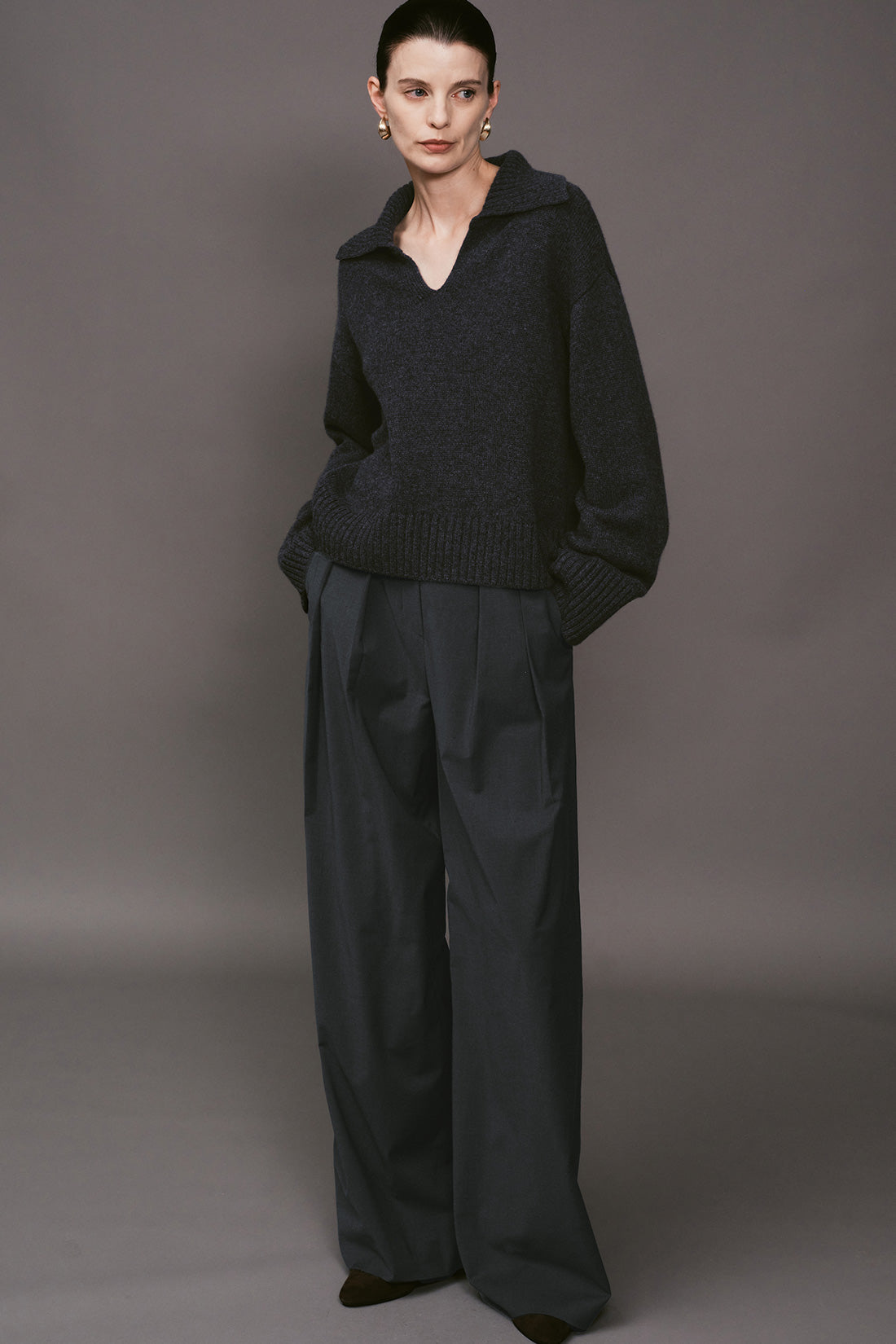 【ELBORN】Vaerin Wool Cashmere Collar Knit