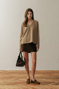 【ELBORN】Rona Wool V-neck Knit Top