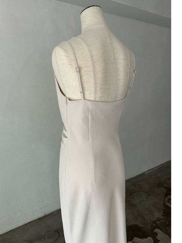 【célon】asymmetry drape cami dress