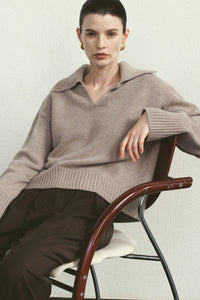 【ELBORN】Vaerin Wool Cashmere Collar Knit