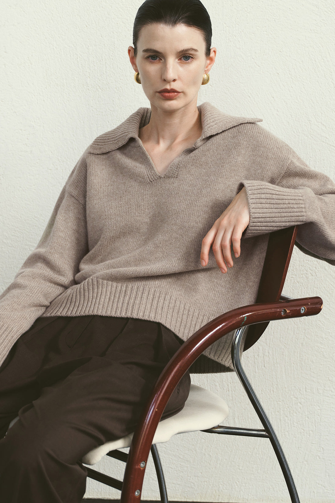 【ELBORN】Vaerin Wool Cashmere Collar Knit
