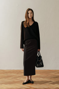 【ELBORN】Rona Wool V-neck Knit Top