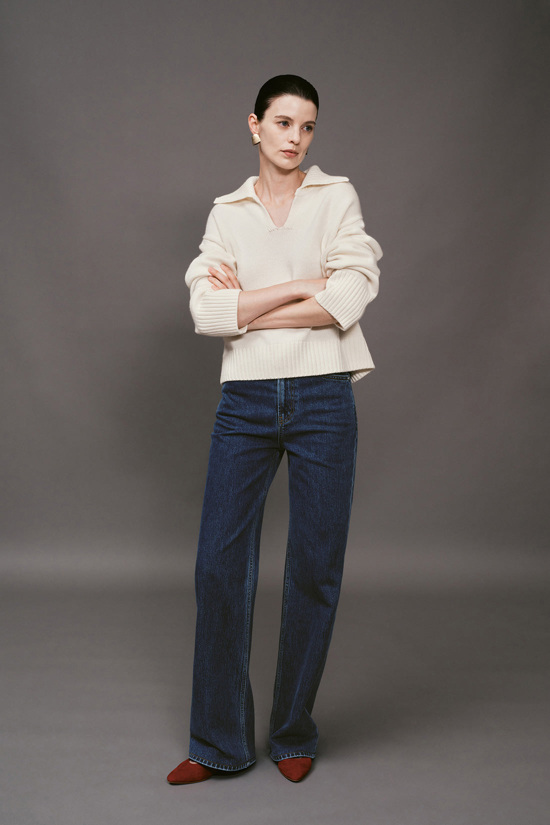 【ELBORN】Vaerin Wool Cashmere Collar Knit