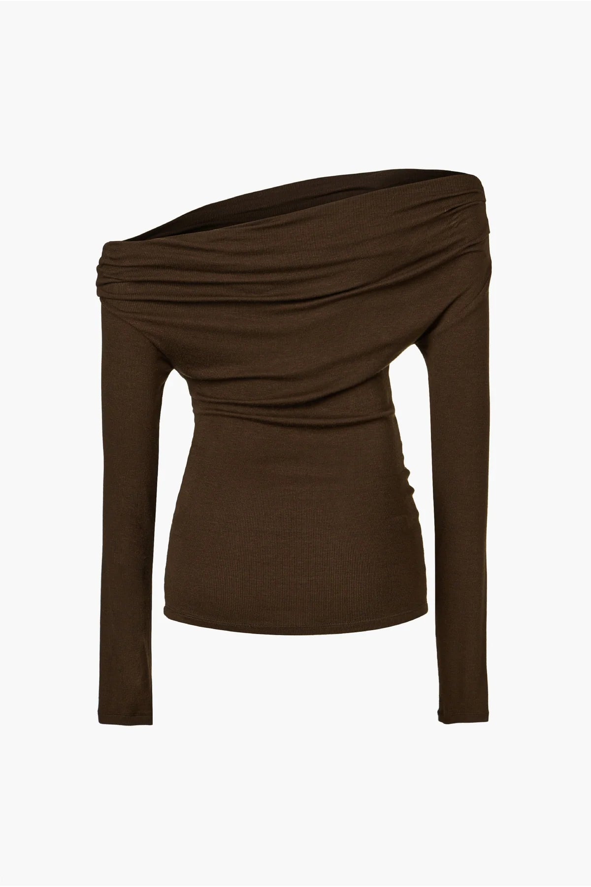 【KUMÉ】Asymmetric Off-Shoulder Ruched Top
