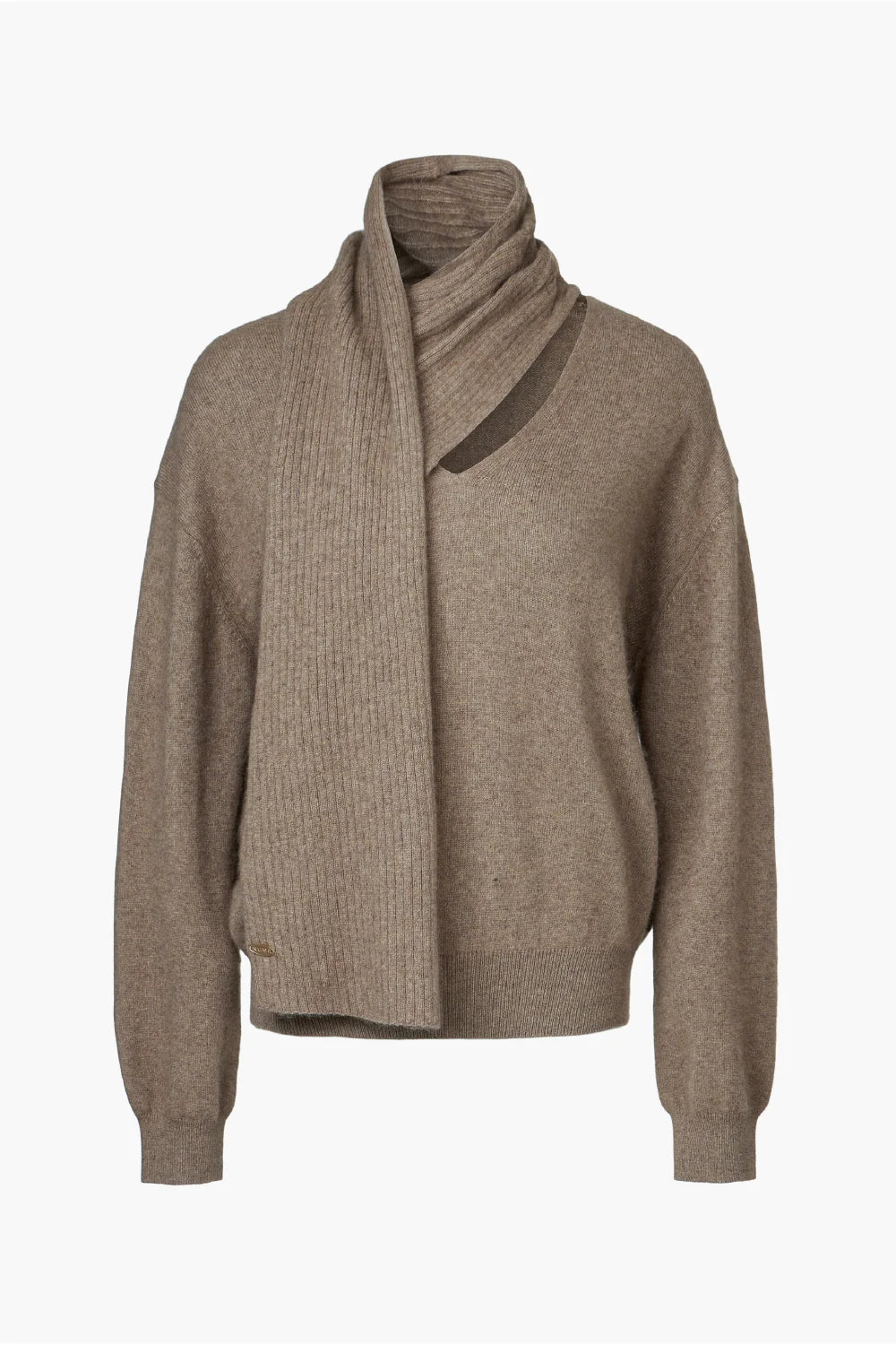 【KUMÉ】Raccoon Blend Muffler Knit Sweater